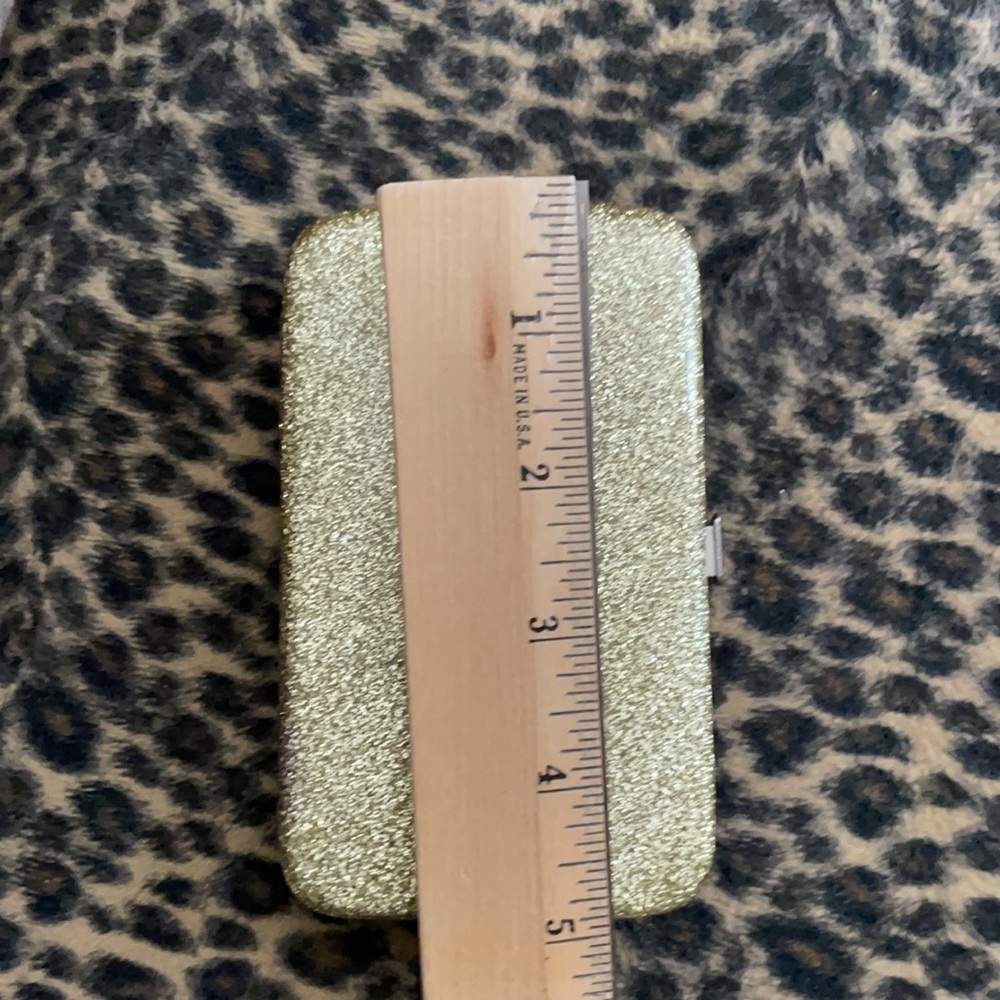 Card, ID holder, gold, sparkly, never used - Picture 3 of 4